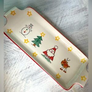 Sur La Table Christmas Serving Tray Decor 16”Lx6”W